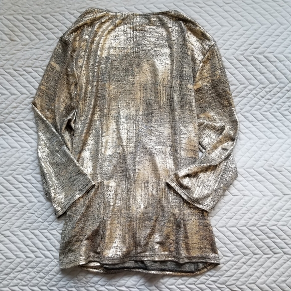 SHINY CUTE SOFT BLOUSE XL HOLIDAY GOLD - Picture 2 of 4